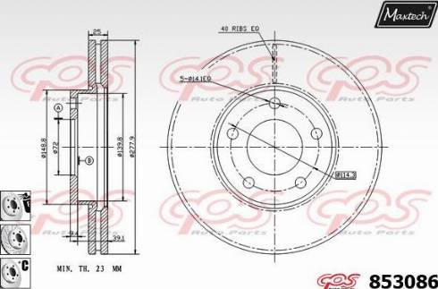 Maxtech 853086.6880 - Brake Disc autospares.lv