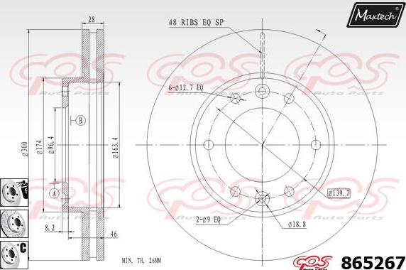 Maxtech 853081 - Brake Disc autospares.lv