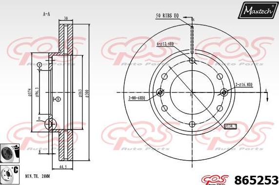 Maxtech 853083 - Brake Disc autospares.lv