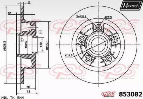 Maxtech 853082.6060 - Brake Disc autospares.lv