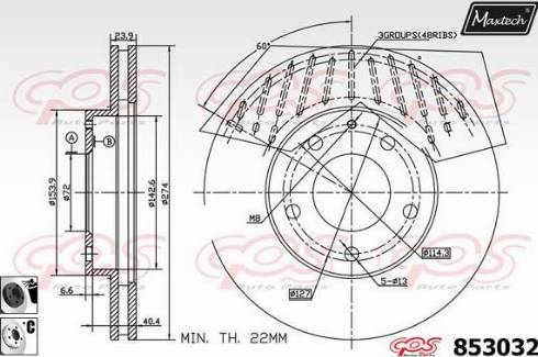 Maxtech 853032.6060 - Brake Disc autospares.lv