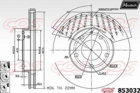 Maxtech 853032.6880 - Brake Disc autospares.lv