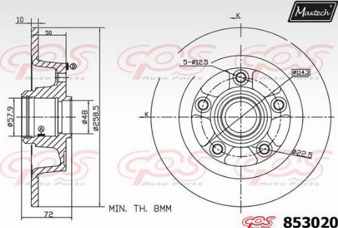 Maxtech 853020.0000 - Brake Disc autospares.lv