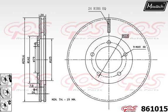 Maxtech 853020 - Brake Disc autospares.lv