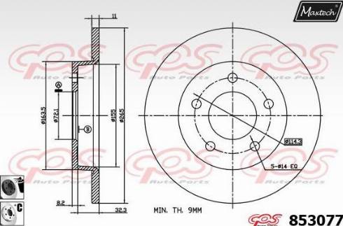 Maxtech 853077.6060 - Brake Disc autospares.lv