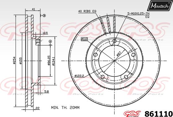 Maxtech 853108 - Brake Disc autospares.lv