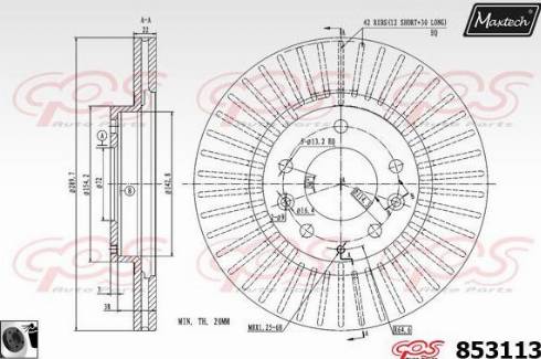 Maxtech 853113.0060 - Brake Disc autospares.lv