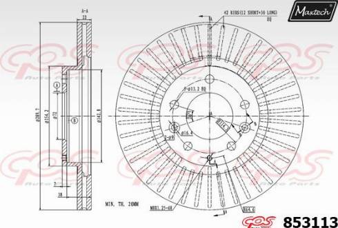 Maxtech 853113.0000 - Brake Disc autospares.lv