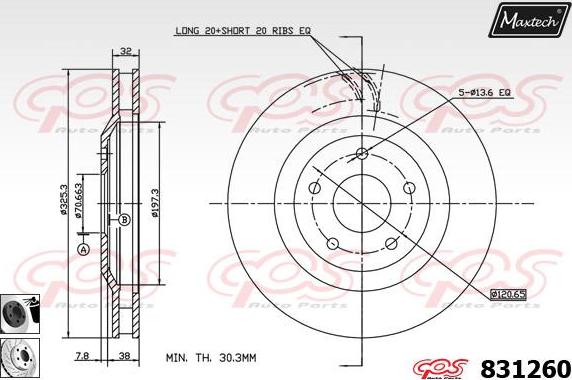 Maxtech 857061 - Brake Disc autospares.lv