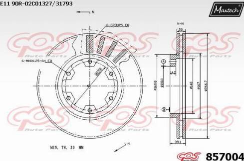 Maxtech 857004.0000 - Brake Disc autospares.lv