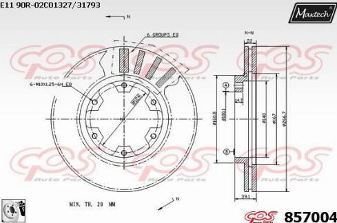 Maxtech 857004.0080 - Brake Disc autospares.lv