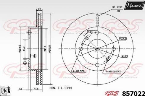 Maxtech 857022.0080 - Brake Disc autospares.lv