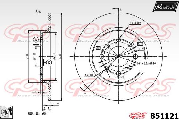 Maxtech 857072 - Brake Disc autospares.lv