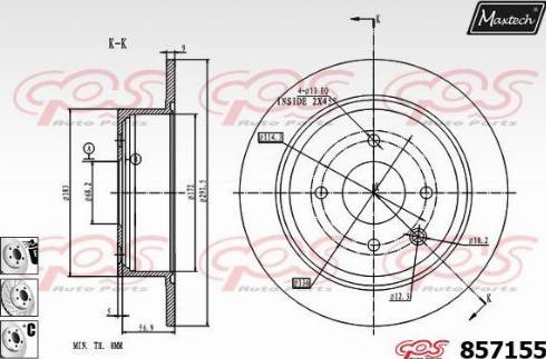 Maxtech 857155.6980 - Brake Disc autospares.lv