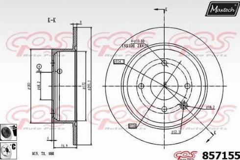 Maxtech 857155.6060 - Brake Disc autospares.lv