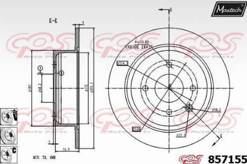 Maxtech 857155.6880 - Brake Disc autospares.lv