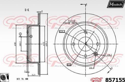 Maxtech 857155.0060 - Brake Disc autospares.lv