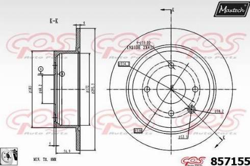 Maxtech 857155.0080 - Brake Disc autospares.lv