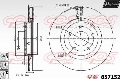 Maxtech 857152.6980 - Brake Disc autospares.lv