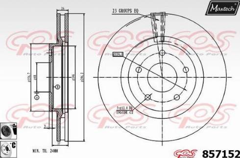 Maxtech 857152.6060 - Brake Disc autospares.lv