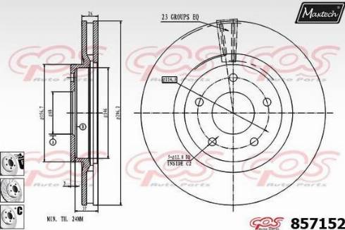 Maxtech 857152.6880 - Brake Disc autospares.lv