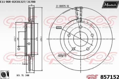 Maxtech 857152.0060 - Brake Disc autospares.lv