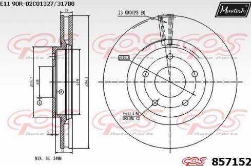 Maxtech 857152.0000 - Brake Disc autospares.lv