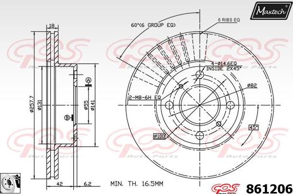 Maxtech 857162 - Brake Disc autospares.lv