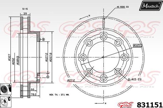 Maxtech 857138 - Brake Disc autospares.lv