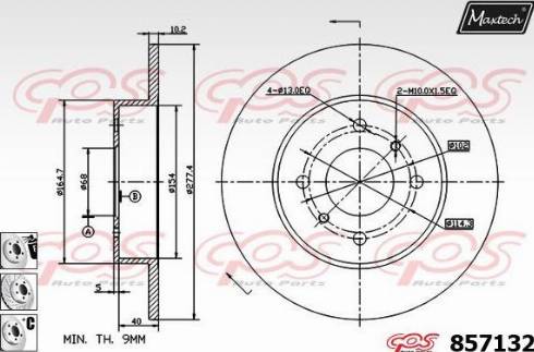 Maxtech 857132.6980 - Brake Disc autospares.lv