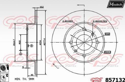 Maxtech 857132.6060 - Brake Disc autospares.lv