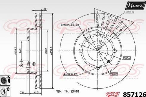 Maxtech 857126.6060 - Brake Disc autospares.lv