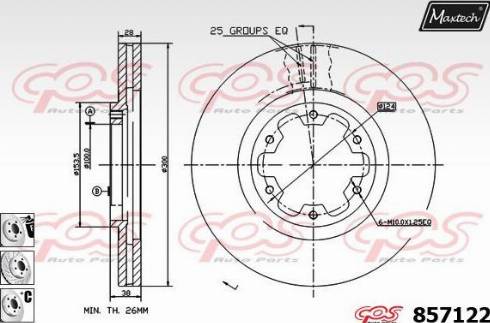 Maxtech 857122.6880 - Brake Disc autospares.lv