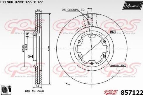 Maxtech 857122.0060 - Brake Disc autospares.lv