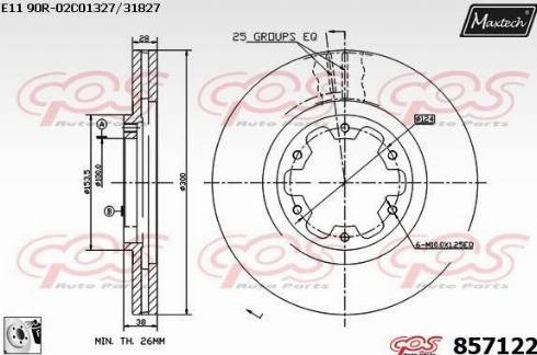 Maxtech 857122.0080 - Brake Disc autospares.lv