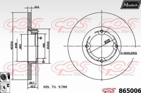 Maxtech 865006.6060 - Brake Disc autospares.lv