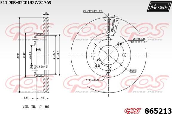 Maxtech 865016 - Brake Disc autospares.lv