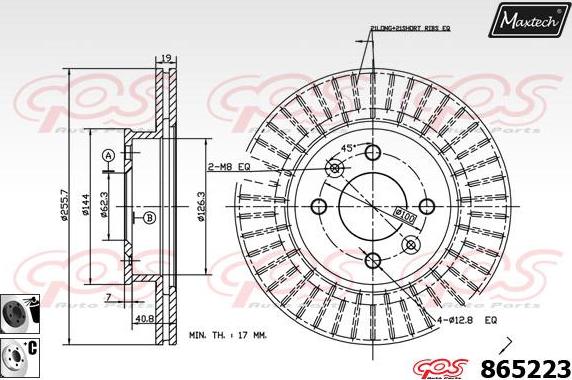 Maxtech 865018 - Brake Disc autospares.lv