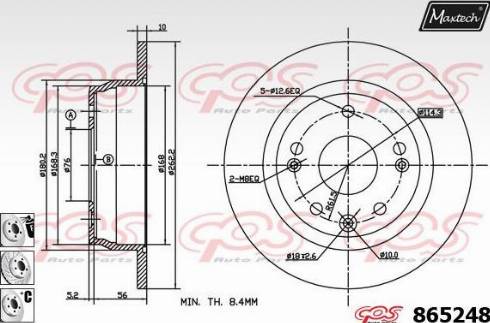 Maxtech 865248.6980 - Brake Disc autospares.lv