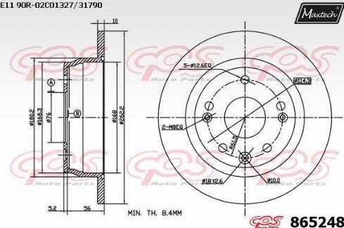 Maxtech 865248.0000 - Brake Disc autospares.lv