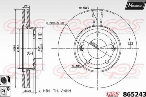 Maxtech 865243.6060 - Brake Disc autospares.lv