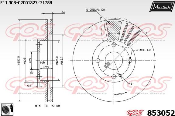 Maxtech 865251 - Brake Disc autospares.lv