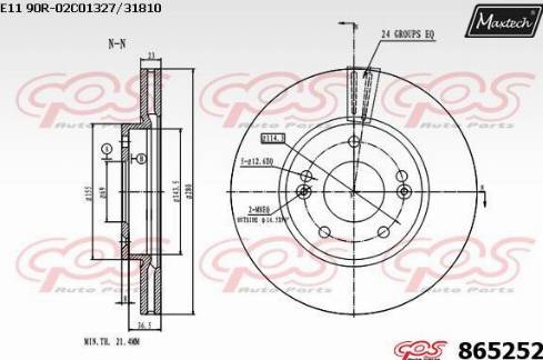 Maxtech 865252.0000 - Brake Disc autospares.lv