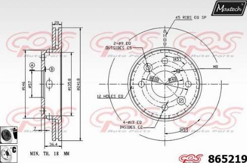 Maxtech 865219.6060 - Brake Disc autospares.lv