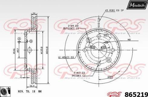 Maxtech 865219.0060 - Brake Disc autospares.lv