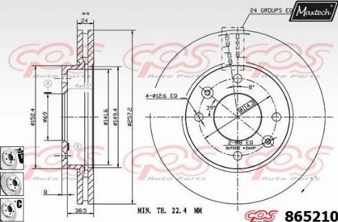 Maxtech 865210.6980 - Brake Disc autospares.lv