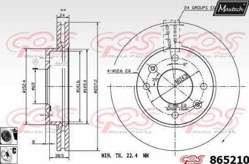 Maxtech 865210.6060 - Brake Disc autospares.lv