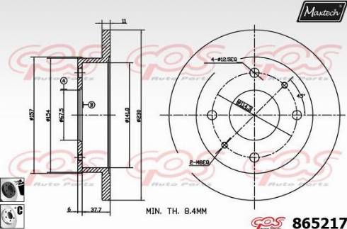 Maxtech 865217.6060 - Brake Disc autospares.lv