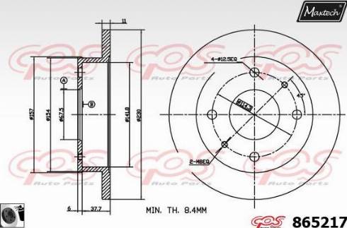 Maxtech 865217.0060 - Brake Disc autospares.lv