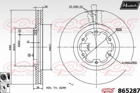 Maxtech 865287.6060 - Brake Disc autospares.lv